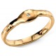 My-jewelry - D3430c - Ring, trendy Gold plated and zirconium in 925/1000 silver