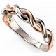 My-jewelry - D3434c - Rings-trend rose Gold plated and rhodium in 925/1000 silver