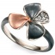 My-jewelry - D3436 - flower Ring trendy rose Gold plated and zirconium in 925/1000 silver