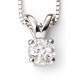 My-jewelry - D265c - Superb necklace diamond solitaire white Gold 375/1000