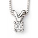 My-jewelry - D266a - Superb necklace diamond solitaire white Gold 375/1000