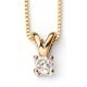 My-jewelry - D267 - Superb diamond necklace solitaire Gold 375/1000