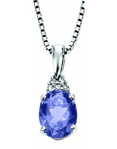 My-jewelry - D632muk - 9k iolite and diamond white Gold necklace