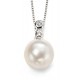 My-jewelry - D884 - Necklace pearl and diamond white Gold 375/1000