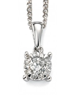 Diamond necklace in white Gold 375/1000 carats