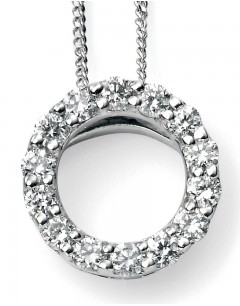 My-jewelry - D948c - Superb diamond necklace in white Gold 375/1000