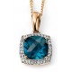 My-jewelry - D964c - Superb necklace blue topaz and diamond Gold 375/1000