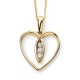 My-jewelry - D965c - Necklace with heart and diamond in Gold 375/1000