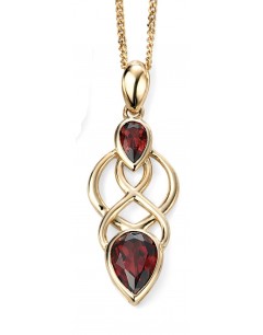 My-jewelry - D988r - Pretty necklace garnet Gold 375/1000