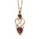 My-jewelry - D988r - Pretty necklace garnet Gold 375/1000