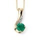 My-jewelry - D995c - Necklace emerald and diamond Gold 375/1000