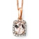 My-jewelry - D997 - Necklace morganite and diamond rose Gold 375/1000