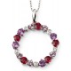 My-jewelry - D2009 - diamond Necklace, amethyst and garnet in brazil white Gold 375/1000