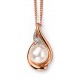 My-jewelry - D2021 - Necklace pearl and diamond pink Gold 375/1000