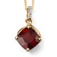 My-jewelry - D2022 - Pretty necklace with garnet and diamond Gold 375/1000