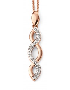 My-jewelry - D2025 - diamond Necklace in rose Gold 375/1000