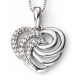 My-jewelry - D2026 - Necklace with heart and diamond in white Gold 375/1000