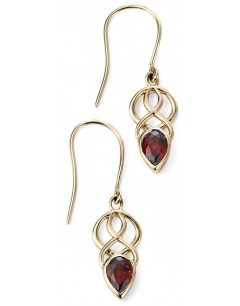 My-jewelry - D2017huk - 9k trend garnet Gold earring