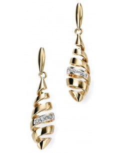 My-jewelry - D2018d - earring trend diamond Gold 375/1000