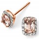 My-jewelry - D2062 - earring morganite and diamond rose Gold 375/1000