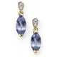 My-jewelry - D2037 - earring tanzanite and diamond Gold 375/1000