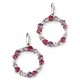 My-jewelry - D2043 - earring amethyst and garnet in brazil, diamond white Gold 375/1000