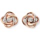 My-jewelry - D2064 - earring diamond rose Gold 375/1000