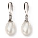 My-jewelry - D2075 - earring pearl and diamond white Gold 375/1000