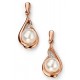 My-jewelry - D2078 - earring pearl and diamond pink Gold 375/1000