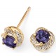 My-jewelry - D2079 - earring oolite and diamond Gold 375/1000