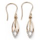 My-jewelry - D2084 - earring diamond rose Gold 375/1000