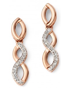 My-jewelry - D2086 - earring diamond rose Gold 375/1000