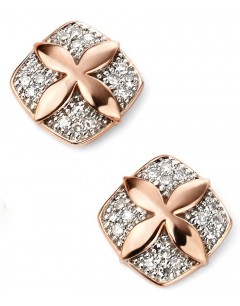 My-jewelry - D2087 - Superb earrings diamond pink Gold 375/1000