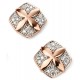 My-jewelry - D2087 - Superb earrings diamond pink Gold 375/1000
