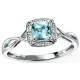 Ring aquamarine and Diamond was 0.016 carat gold 375/1000 carat