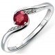 My-jewelry - D469 - Ring Ruby and Diamond 0,02 carat gold 375/1000