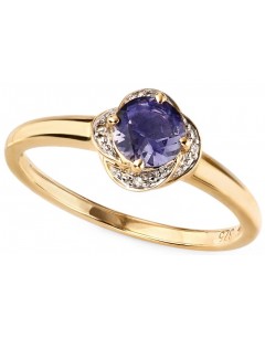 My-jewelry - D500c - Ring Iolite and Diamond gold 375/1000