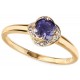 My-jewelry - D500c - Ring Iolite and Diamond gold 375/1000