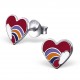 My-jewelry - H1557 - earring heart rainbow 925 sterling silver