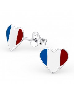 My-jewelry - H13272 - earring the heart of France in 925/1000 silver