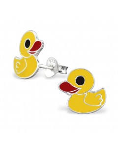 My-jewelry - H3729 - earring small yellow duck in 925/1000 silver