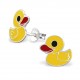 My-jewelry - H3729 - earring small yellow duck in 925/1000 silver