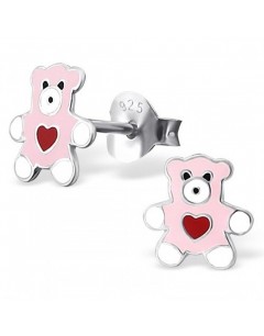 my-jewelry - H17807 - earring bears the heart in 925/1000 silver