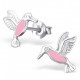 my-jewelry - H21709 - earring hummingbird pink in 925/1000 silver