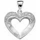 Pretty padded heart in 925/1000 silver