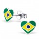 My-jewelry - H23427 - earring heart of Brazil, in 925/1000 silver