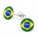 My-jewelry - H24460 - earring in the colors of brazil in 925/1000 silver