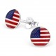 My-jewelry - H24461 - earring the colors of the united states in 925/1000 silver
