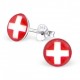 My-jewelry - H24463 - earring the colours of Switzerland in 925/1000 silver
