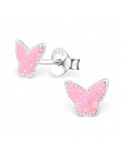 My-jewelry - H26291uk - Sterling silver pink butterfly earring